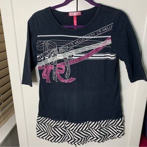 Ki-La-Ra Hello Kitty Ruffled Long Top